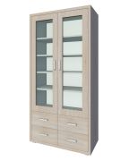 Vetrinetta Kerowagi 02 rovere Sonoma | 200 x 100 x 41 cm | Eleganza moderna per soggiorno