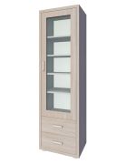 Vetrina Kerowagi 05 | Rovere Sonoma | 200 x 60 x 41 cm | Design moderno e funzionale