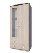 Vetrinetta Rabaul 36 | Rovere Sonoma | 167 x 80 x 40 cm | Design moderno e funzionale