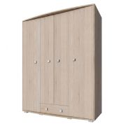 Armadio guardaroba Rabaul 22 ante battenti | Rovere Sonoma | 200 x 165 x 55 cm | Moderno e capiente