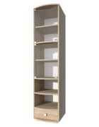 Vetrina alta Rabaul 33 | Rovere Sonoma | 200 x 49 x 40 cm | Moderna e spaziosa