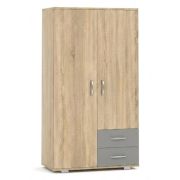 Armadio Ciomas 09 | rovere Sonoma e grigio | 145 x 80 x 40 cm | moderno e pratico