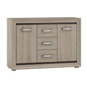 Cassettiera Kundiawa 04 | Rovere Sonoma chiaro e scuro | 86 x 120 x 40 cm | Design moderno