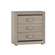 Cassettiera Kundiawa 05 | Rovere Sonoma chiaro/scuro | 85 x 80 x 40 cm | Design moderno per camera da letto
