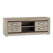 Mobile porta TV Kundiawa 02 | Rovere Sonoma chiaro e scuro | 50 x 140 x 40 cm | 4 cassetti