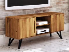 Mobile TV Masterton 20 | Rovere massello selvatico oliato | 61 x 136 x 45 cm | Design premium