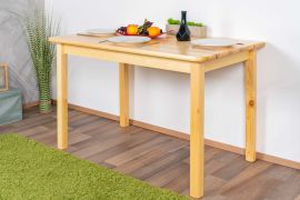 Tavolo rettangolare in pino massello naturale 001 | 75 x 120 cm x 75 | Design moderno | Robusto