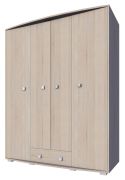 Armadio guardaroba Rabaul 22 ante battenti | Rovere Sonoma | 200 x 165 x 55 cm | Moderno e capiente