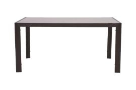 Tavolo da giardino con piano in vetro Miami in alluminio - colore: antracite, lunghezza: 1500 mm, larghezza: 900 mm, altezza: 720 mm