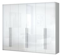Armadio battente Siumu 25 | Bianco lucido | 224 x 272 x 56 cm | Design moderno e qualità