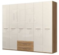 Armadio battente Gataivai 41 | Beige lucido/Noce | 224 x 272 x 56 cm | Design moderno e qualità