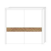 Cornice bianca per armadio scorrevole Faleasiu 08/09 | Design moderno | Finitura UV laccata | Spessore 25 mm