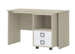 Scrivania "Benjamin" 29, frassino / bianco - 76 x 125 x 60 cm (h x l x p)