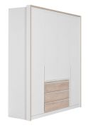 Armadio guardaroba con ante battenti Cerdanyola 01 | Rovere e bianco | 216 x 195 x 56 cm | Design moderno e spazioso
