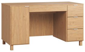 Scrivania Averias 02 rovere | 78 x 140 x 67 cm | Design moderno, robusta, piedini in metallo