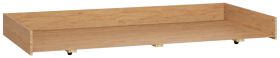 Cassettone per letto singolo | Effetto rovere elegante | 21 x 197 x 86 cm | Pratico con ruote