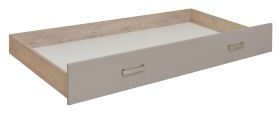 Contenitore sottoletto "Koa" | Rovere e beige | 26 x 94 x 199 cm | Pratico con ruote | Design moderno