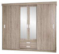 Armadio scorrevole Kikori 13 | Rovere Sonoma | 210 x 230 x 62 cm | Spazio ottimizzato
