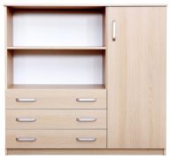Cassettiera Kebumen 14 | Rovere Sonoma | 122 x 130 x 40 cm | Design moderno e funzionale