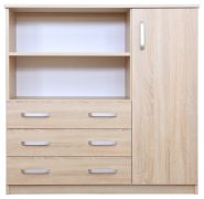 Cassettiera Kebumen 15 | Rovere Sonoma | 108 x 110 x 40 cm | Design moderno e ampio spazio