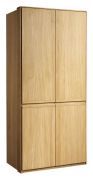 Armadio a battente Fazenda 01 | Rovere parzialmente massello | Finitura naturale | 222 x 104 x 61 cm