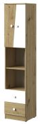 Armadio Sirte 05 | rovere e bianco opaco | 190 x 40 x 40 cm | design moderno e funzionale