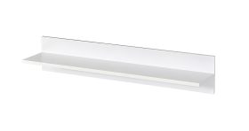 Scaffale da parete | Scaffale sospeso | 1 ripiano | Colore: bianco | 90 x 19 x 17 cm | Bordi in ABS | Nalut 07