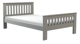 Letto 1 piazza e mezza Caesio 04 | Pino massello | Antracite | 120 x 200 cm | Design moderno