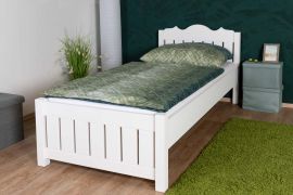 Letto singolo bianco Turakos 92 in pino massiccio | 90 x 200 cm | Stile moderno | Perfetto per ragazzi e bambini | Colore chiaro