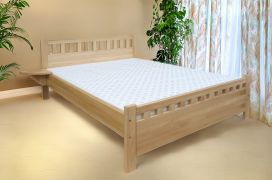 Letto king size "108", faggio massello, naturale, incl. rete a doghe - 180 x 200 cm
