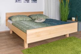 Letto matrimoniale king size 116 | Faggio massiccio naturale | Rete a doghe inclusa | 180 x 200 cm
