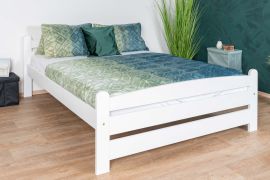 Letto ragazzi faggio massiccio bianco 118 | Rete a doghe | Superficie 160 x 200 cm | Montaggio rapido | Design moderno