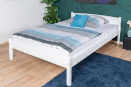 Letto bianco per ragazzi in pino massiccio 85 | Rete a doghe inclusa | 140 x 200 cm | Design moderno