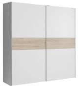Armadio scorrevole Pibor 20 | Bianco e Rovere Sonoma | 191 x 170 x 61 cm | Design moderno