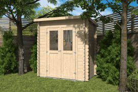 Casetta da giardino "Gmünd", incl. tetto in legno massello e cartone catramato - 2,30 x 1,28 m, spessore 19 mm