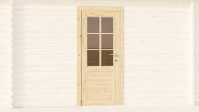 Porta singola per casette da giardino da 34 mm, dimensioni: 870 x 1958 mm, cerniera della porta a sinistra