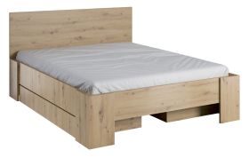 Letto matrimoniale Faleula 10 | Rovere | 160 x 200 cm | Design moderno | Struttura robusta