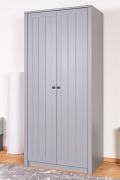 Armadio 2 ante battenti Segnas 09 grigio | 198 x 90 x 53 cm | Stile country | Spazio ottimizzato