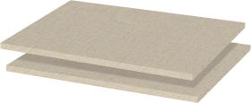 Ripiani aggiuntivi per armadio Vaitele | Set 2 pezzi | 72 x 32 cm | Truciolato decorato Beige