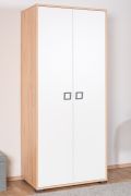 Armadio cameretta "Benjamin" 12 | Faggio/Bianco | 2 ante battenti, Soft Close, 198 x 84 x 56 cm