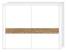Cornice bianca per armadio scorrevole Faleasiu 10/11 | Design elegante | Montaggio laterale e superiore