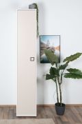 Armadio ad ante battenti "Benjamin" 16, bianco / crema - 236 x 44 x 56 cm (h x l x p)