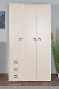 Armadio ad ante battenti "Benjamin" 19, bianco / crema - 236 x 126 x 56 cm (h x l x p)
