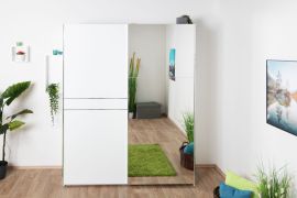 Armadio ante scorrevoli Siumu 06 | Bianco lucido | 224 x 182 x 61 cm | Design moderno e spazioso