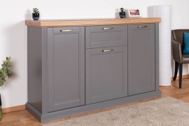 Cassettiera Lotofaga 11 | Grigio e noce | 102 x 167 x 48 cm | Stile moderno e funzionale