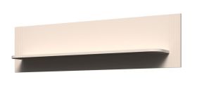 Mensola a muro con strisce decorative in rilievo | 37 x 140 x 22 cm | Cashmere | Design elegante | Finitura laccata opaca UV