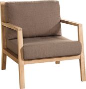 Poltrona "Delphi" 36 | Rovere selvatico naturale | Similpelle elegante | 74 x 67 x 80 cm | Design moderno Easy Möbel