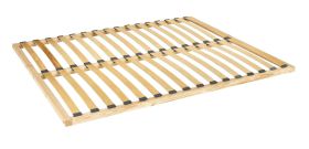 Rete matrimoniale a doghe in legno | Misura 160 x 200 cm | Supporto stabile per materasso | Finitura naturale