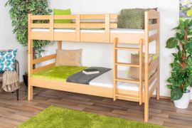Letto a castello 90 x 190 cm per adulti "Easy Premium Line" K17/n, legno massiccio di faggio naturale, laccato, divisibile