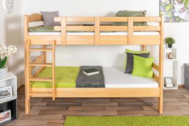 Letto a castello 90 x 200 cm per adulti "Easy Premium Line" K17/n, legno massiccio di faggio naturale, laccato, divisibile
